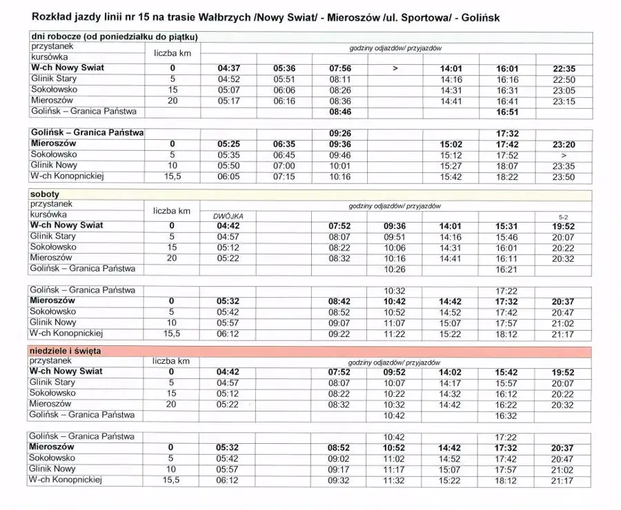 Rozkład jazdy linii 15: Jak szybko znaleźć właściwy dla siebie?
