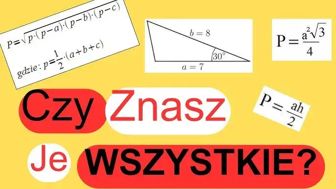 Pole trójkąta bez wysokości? 3 metody, które musisz znać!