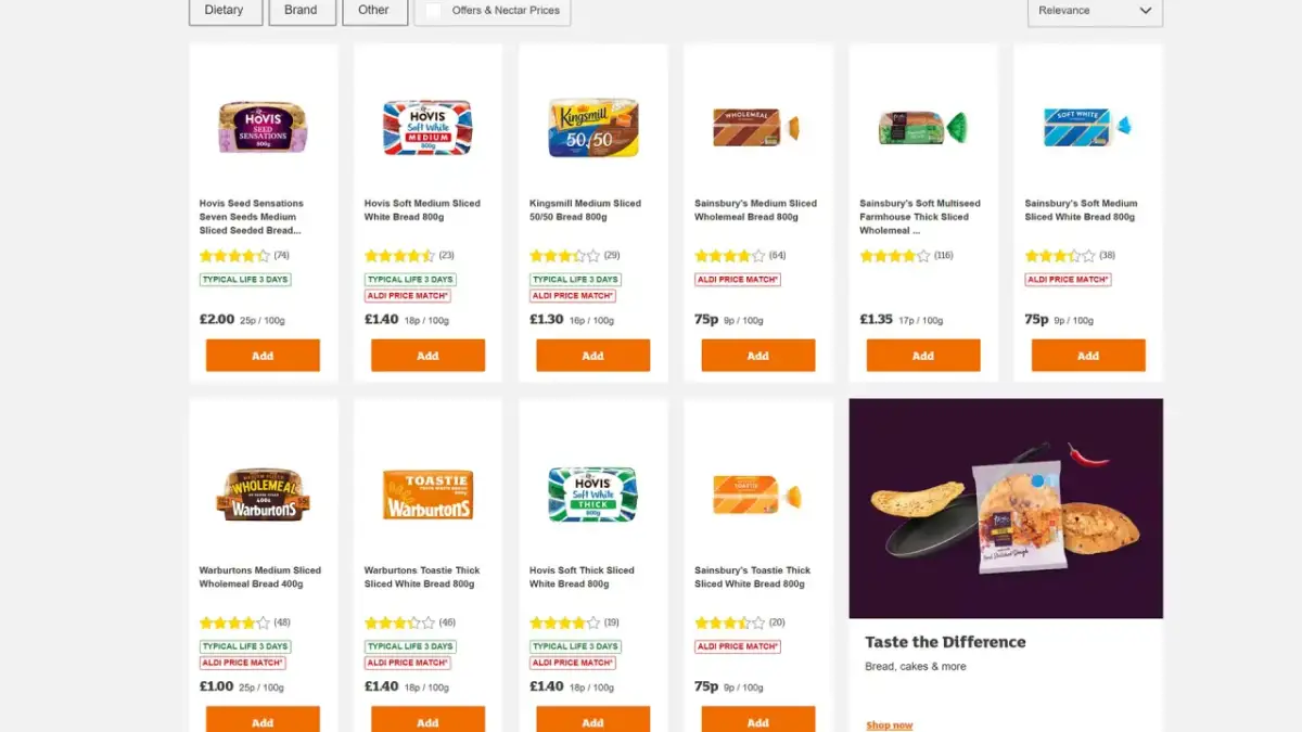 Chleb w różnych cenach w Londynie: od 75p za bochenek. Sprawdź promocje!