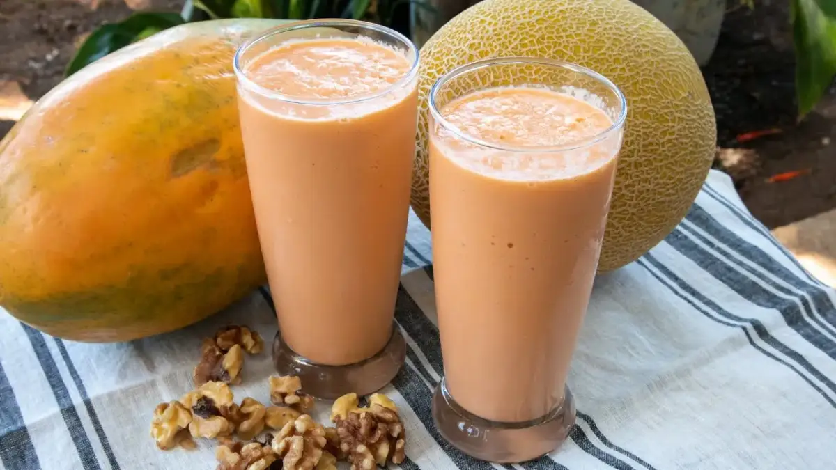 Delicioso batido de papaya y leche para una digestión saludable