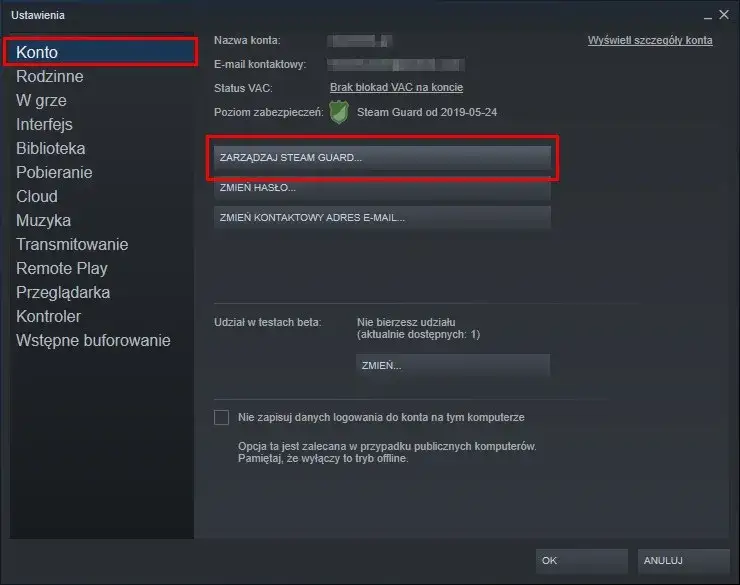Jak wylogować się ze wszystkich urządzeń Steam i zabezpieczyć konto