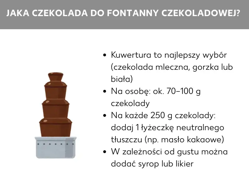 Jaka czekolada do fontanny? Wybierz idealną i uniknij wpadek!