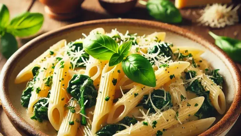 Penne ze szpinakiem i serem: Sekret kremowego smaku w 15 minut