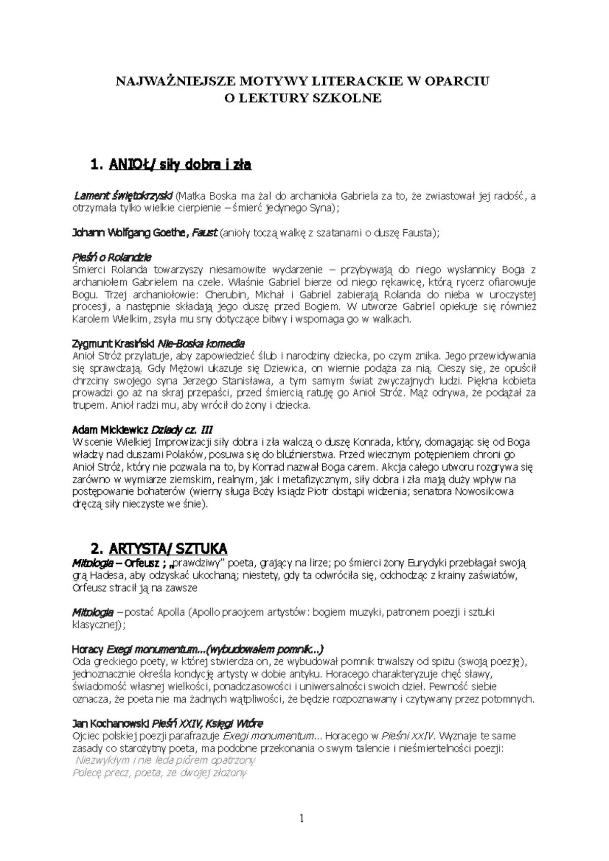 Najważniejsze motywy na maturze - co warto wiedzieć, by zdać