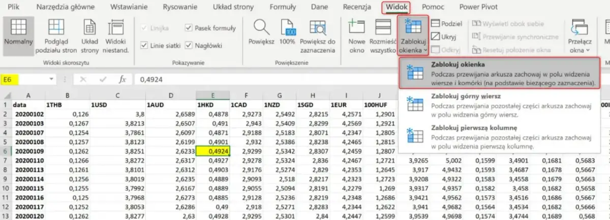 Jak zablokować wiersze w Excelu i uniknąć problemów z przewijaniem