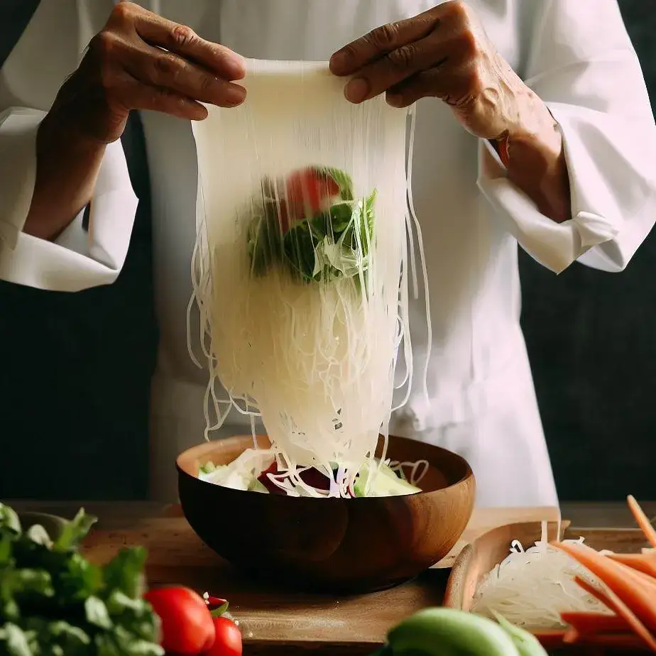 Jak ugotować makaron ryżowy do sałatki, by nie skleił się i był idealny? Proste wskazówki