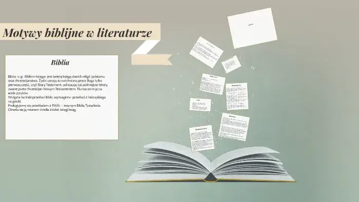 Motywy biblijne w literaturze: ich wpływ i znaczenie w twórczości