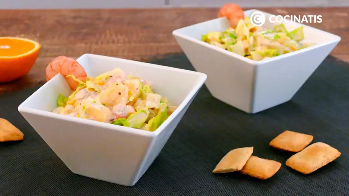 Receta cóctel de gambas con salsa rosa fácil y rápida para celebraciones