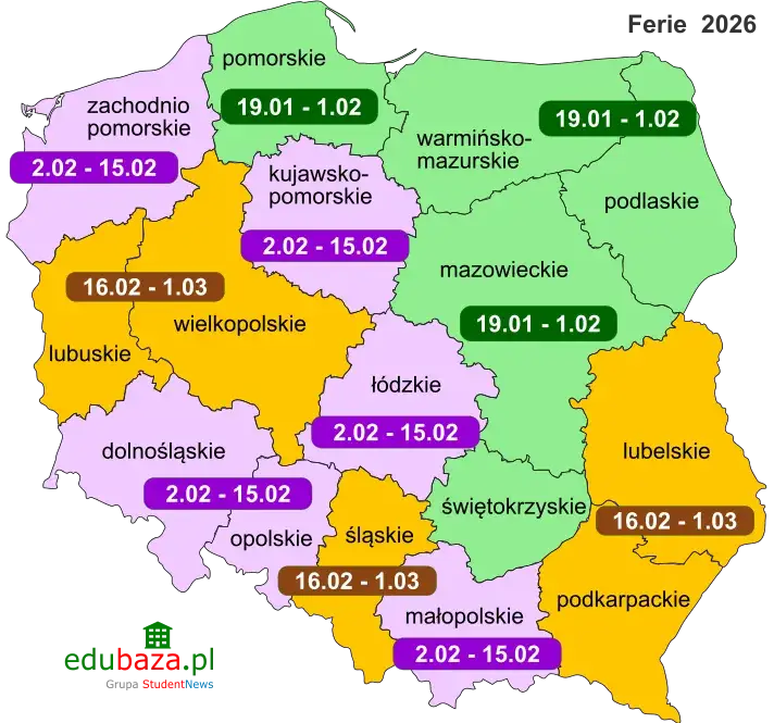 Kiedy ferie w Świętokrzyskiem 2026? Terminy i pomysły na zimę!