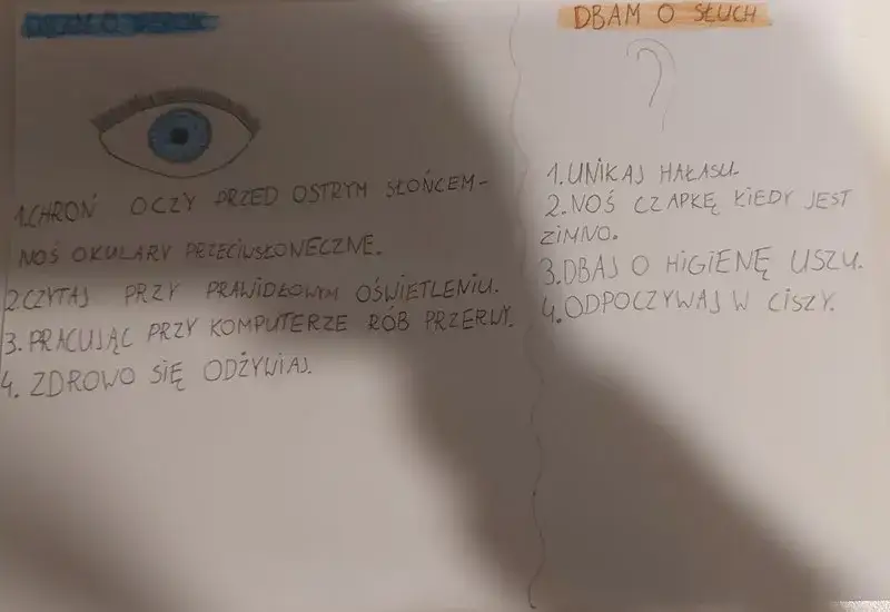 Jak chronić wzrok i słuch - skuteczne plakaty edukacyjne