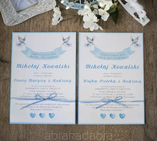 Jak stworzyć wzruszające zaproszenie na chrzest dla chrzestnej?
