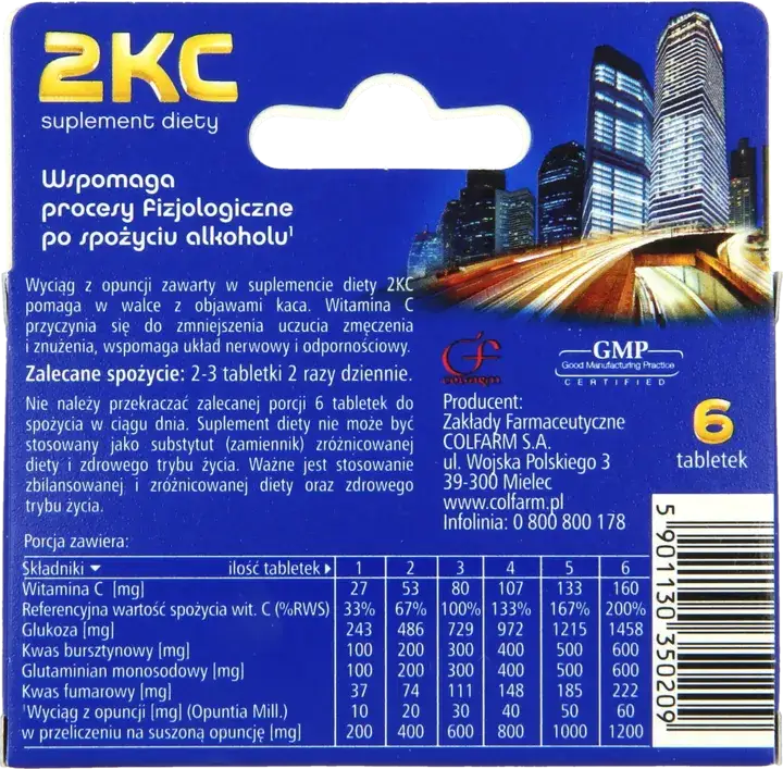 2KC Drink przed czy po - kiedy najlepiej go stosować dla ulgi po alkoholu