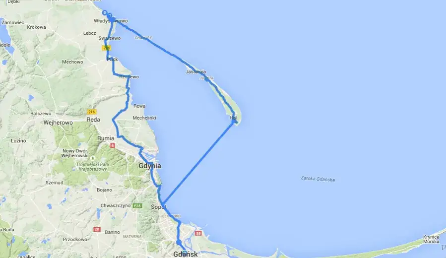 Ile jest kilometrów z Gdańska na Hel? Trasy i czas podróży, które musisz znać
