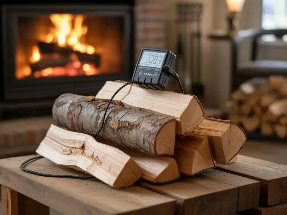 Wilgotność drewna do kominka: Jak sprawdzić, by palić bezpiecznie i tanio?