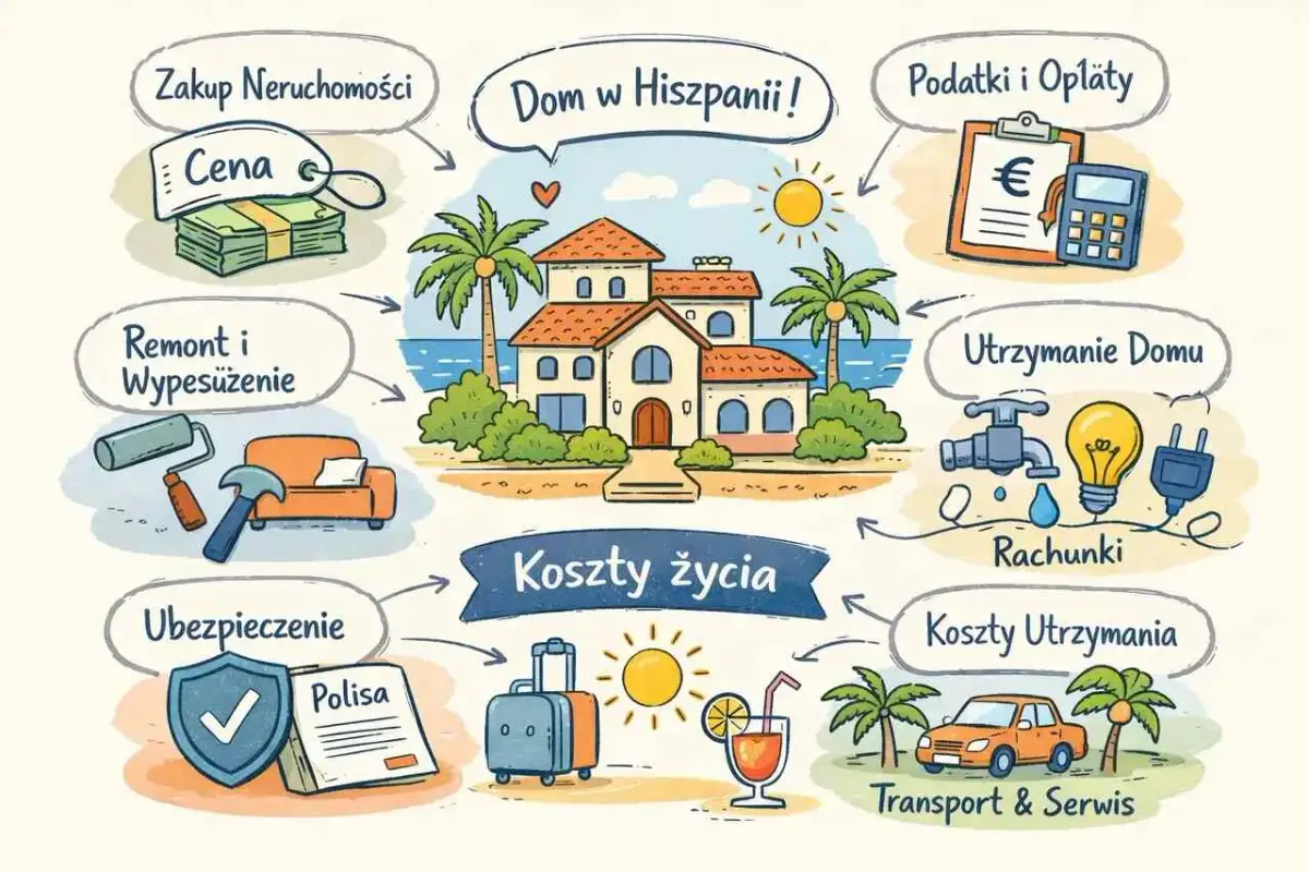 Koszty życia w Hiszpanii: zakup domu, remont, ubezpieczenie, podatki, rachunki, transport. Wszystko, co musisz wiedzieć o cenach.
