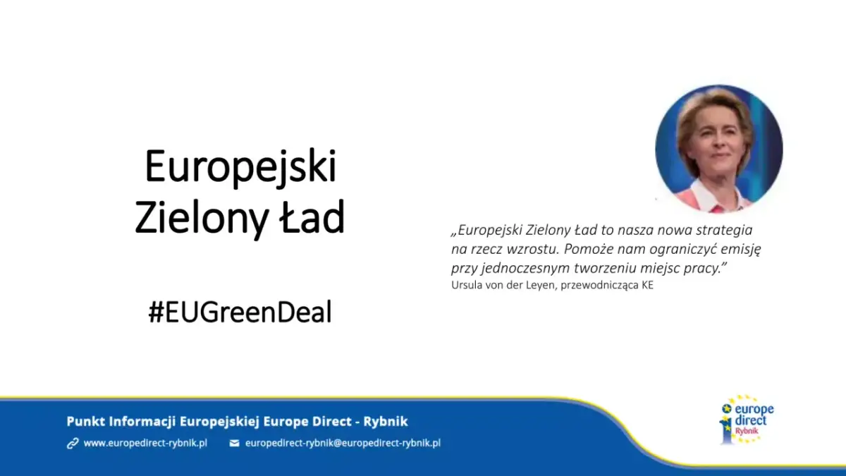 Ursula von der Leyen, przewodnicząca KE, kto stworzył Zielony Ład, mówi o strategii na rzecz wzrostu i ograniczenia emisji. #EUGreenDeal