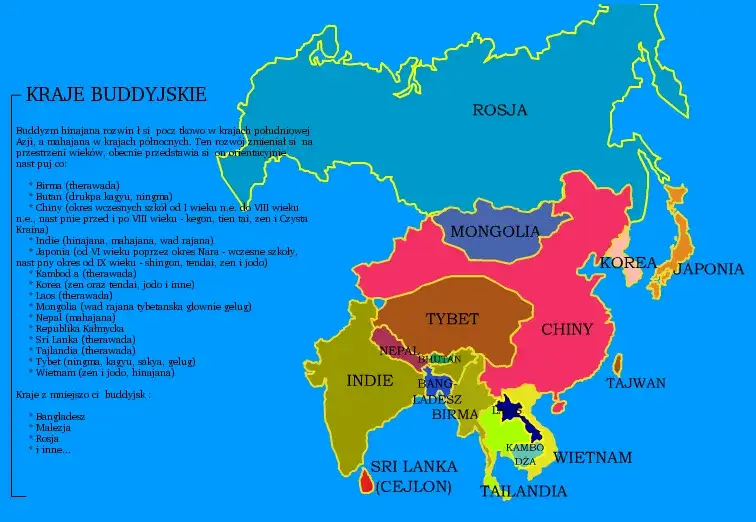 Buddyzm kraje: Gdzie ta religia jest najpopularniejsza i dlaczego?