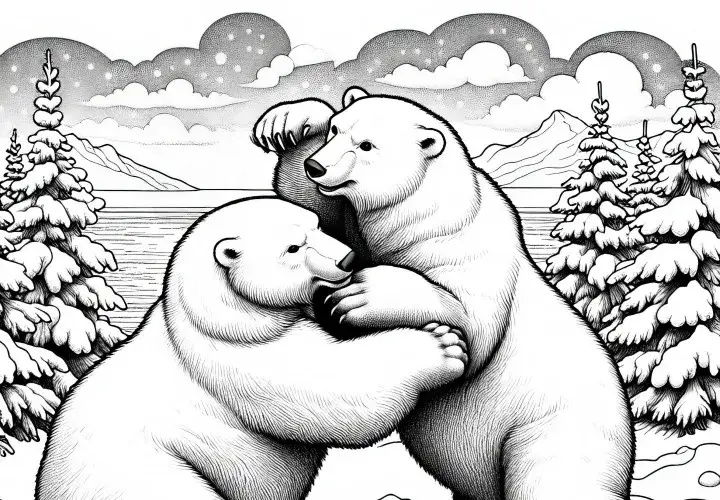 Darmowe kolorowanki niedźwiedź polarny do druku dla dzieci i nie tylko