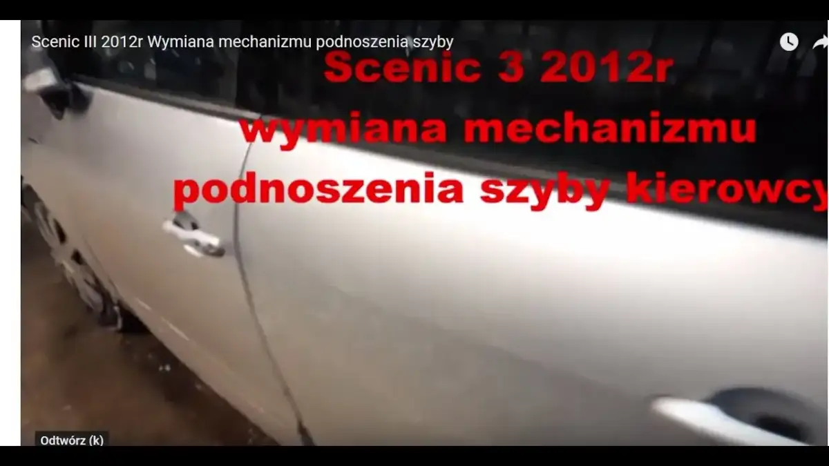 Jak naprawić mechanizm szyby w Renault Scenic i uniknąć kosztów