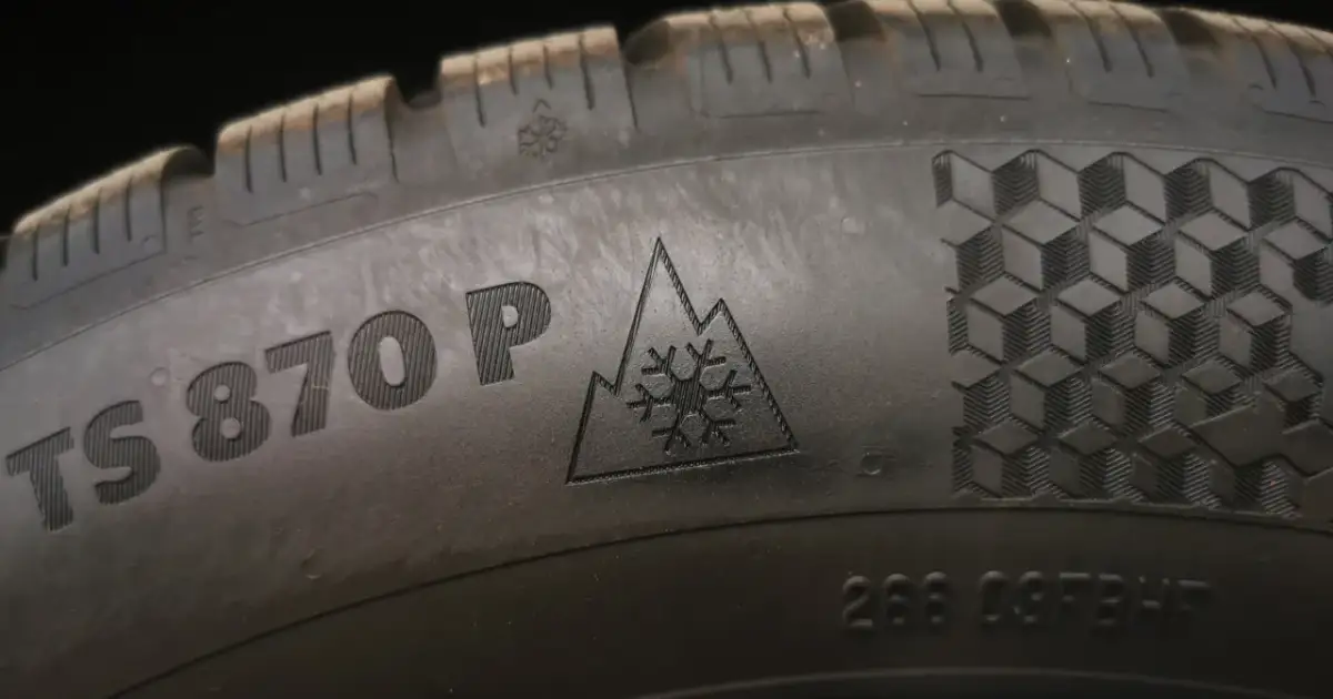 Symbol góry ze śnieżynką to znak, jak rozpoznać opony zimowe. Opona TS870P z oznaczeniem 3PMSF.