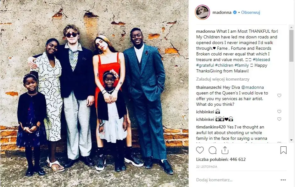 Madonna: Poznaj jej 6 dzieci biologiczne i adoptowane