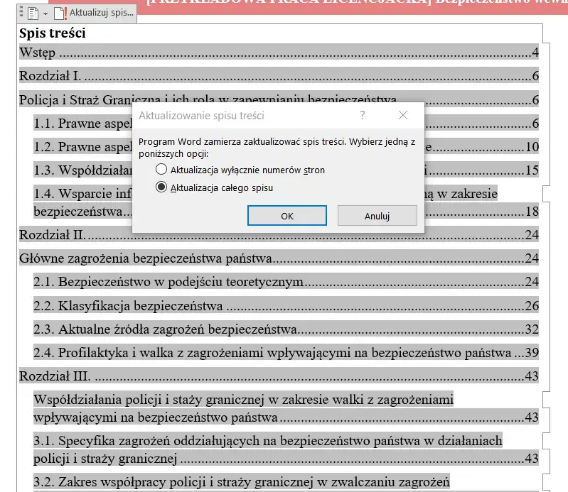 Jak zrobić spis treści w Wordzie i uniknąć problemów z formatowaniem