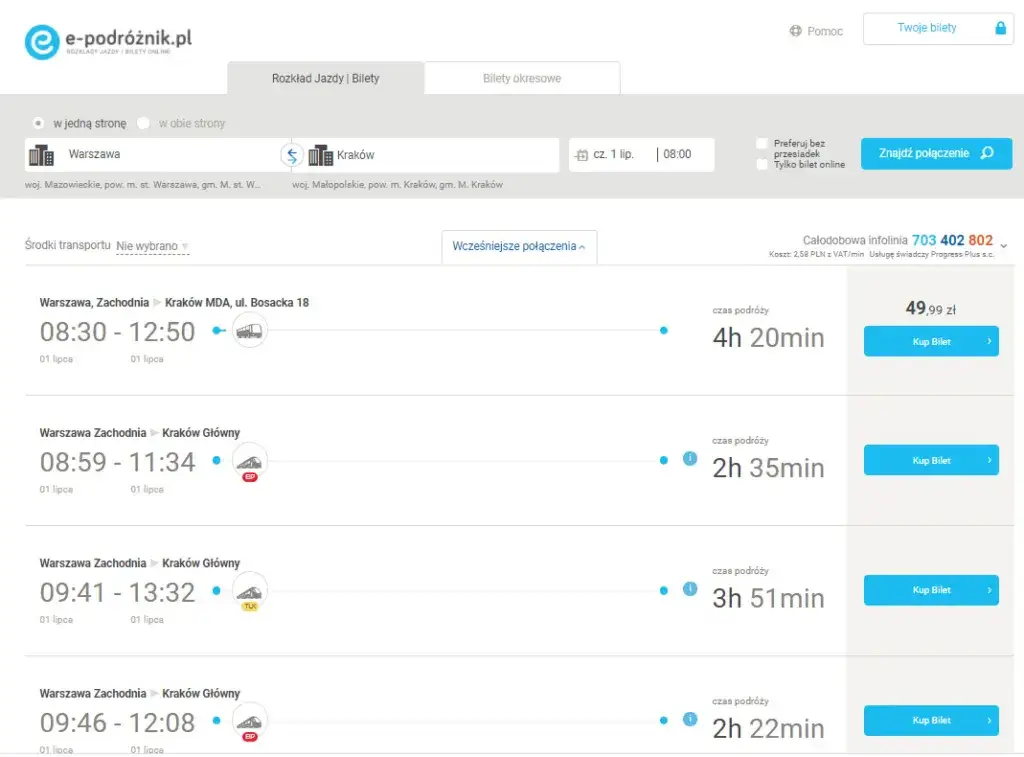 E-podróżnik.pl: Rozkład jazdy i bilety online jak planować podróże?
