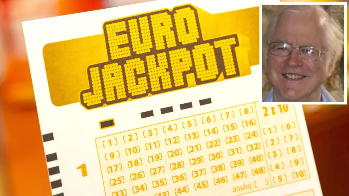 Uśmiechnięty mężczyzna i kupon Eurojackpot. Czy to klucz do tego, jak wygrać w Eurojackpot?