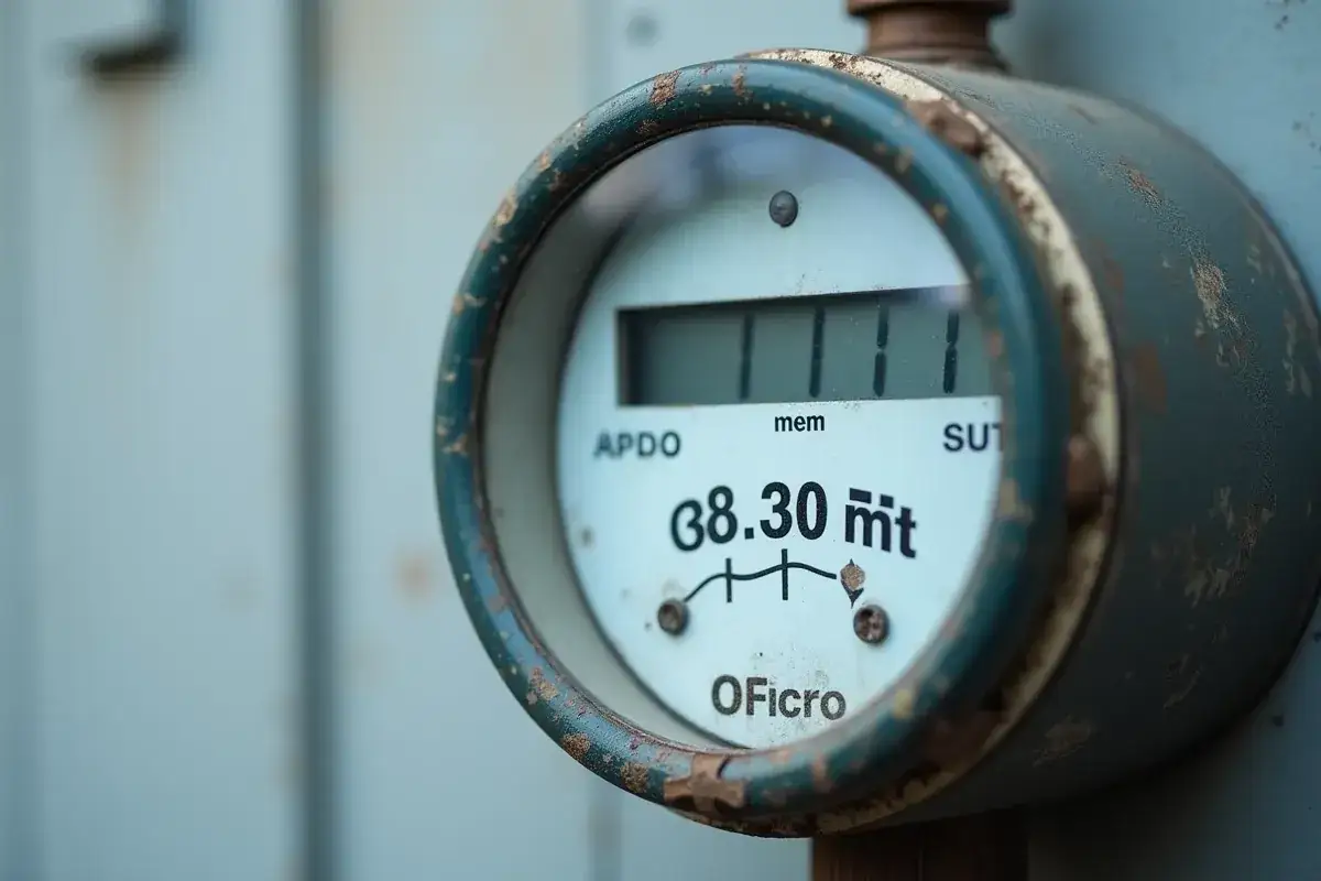 Stary licznik pokazuje 38.30 m³. Dowiedz się, jak sprawdzić stan licznika, by monitorować zużycie.