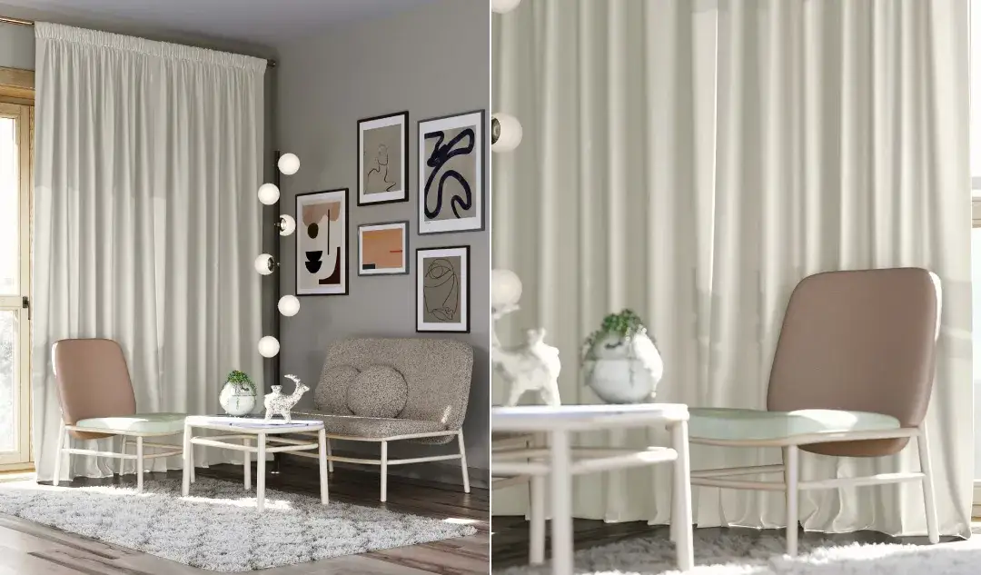 Jakie zasłony do beżowych ścian i brązowych mebli, aby uniknąć błędów?