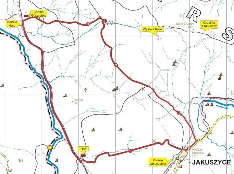 Trasa rowerowa Jakuszyce Chatka Górzystów - trudności i atrakcje trasy