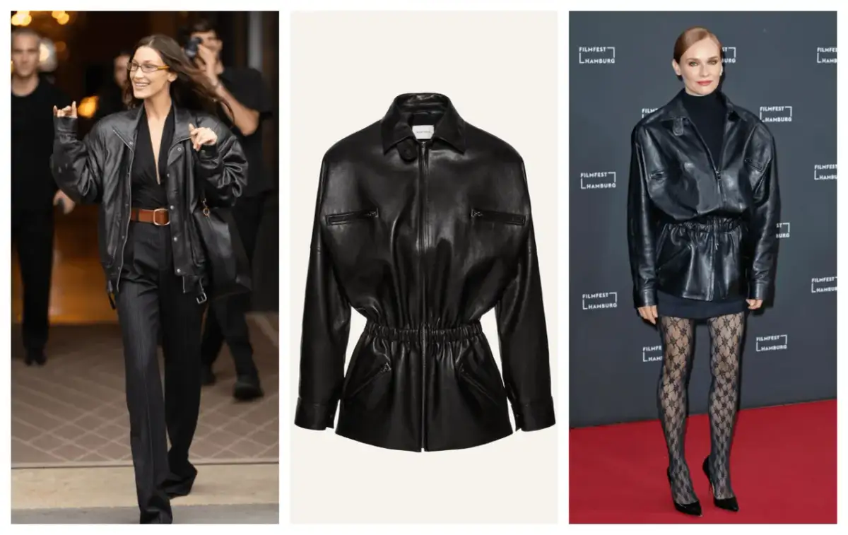 Bella Hadid i Diane Kruger w tej samej skórzanej kurtce. Kto był jej właścicielem?
