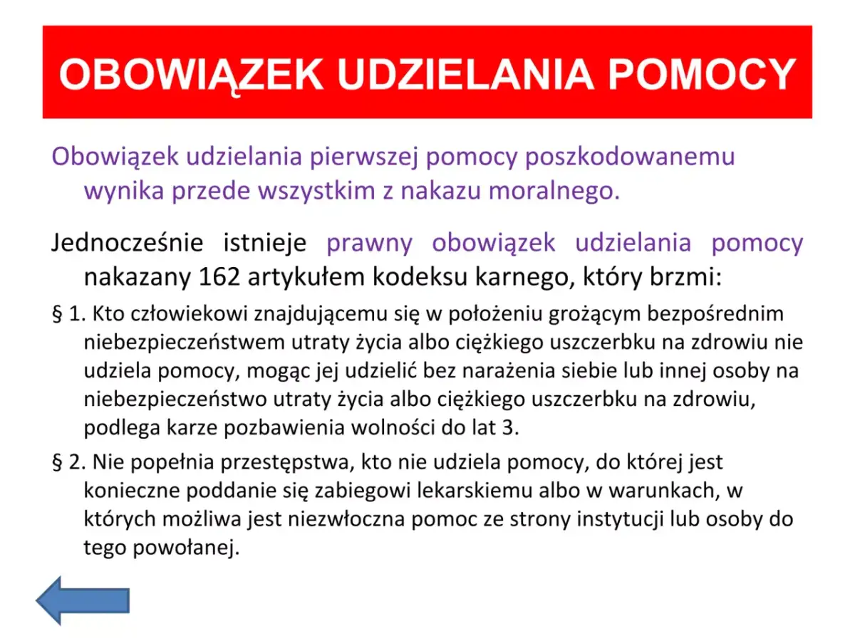 Kto musi znać pierwszą pomoc? Obowiązek prawny i moralny