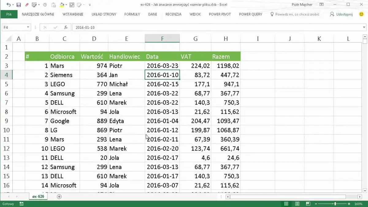 Jak zmniejszyć rozmiar pliku Excel i uniknąć problemów z wydajnością