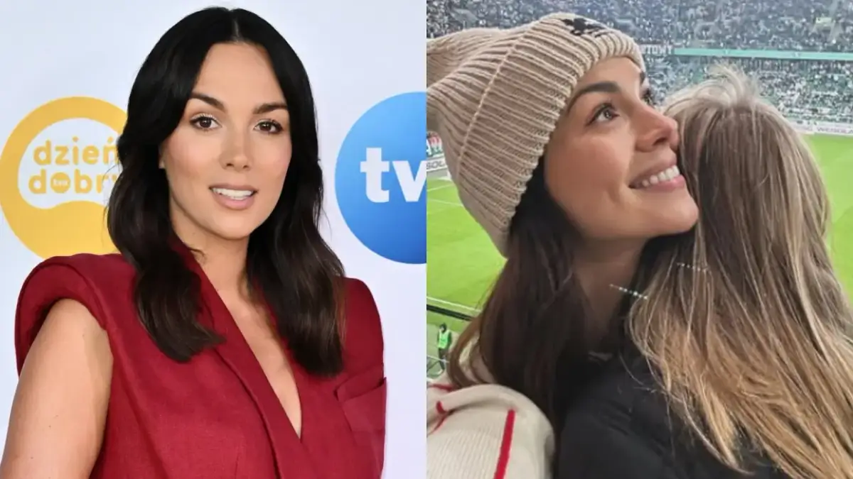 Gwiazdy często ukrywają wizerunek dzieci w sieci, by chronić ich prywatność. Na zdjęciu widać aktorkę i jej pociechę na meczu.