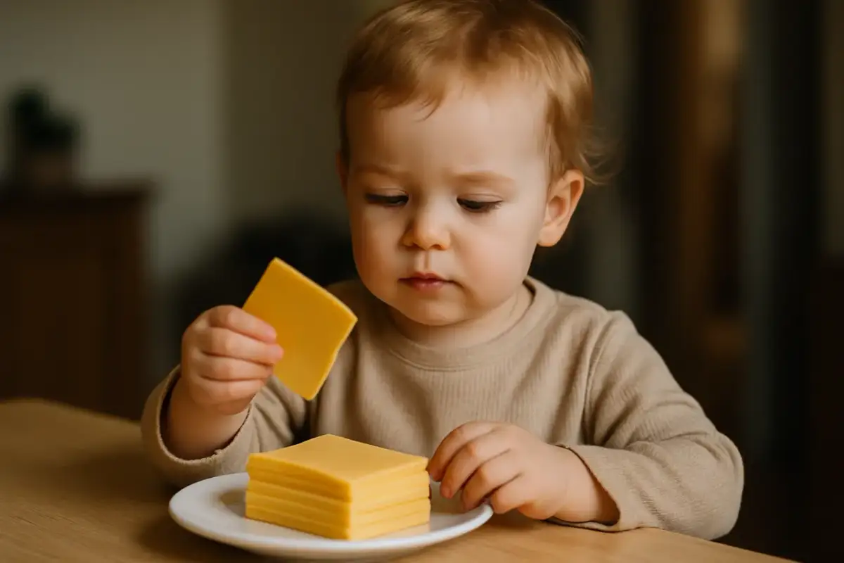 Ser żółty dla dziecka: Kiedy dać pierwszy plasterek? Ekspert radzi