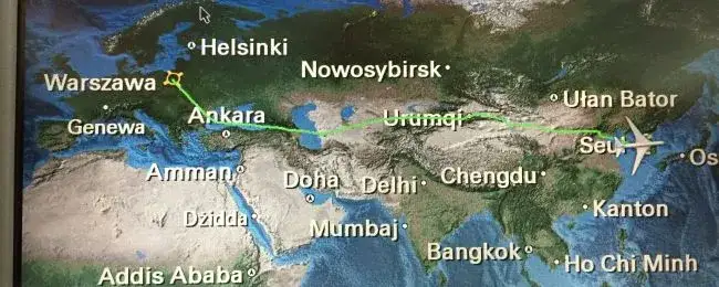 Ile trwa lot z Polski do Korei Południowej? Sprawdź czas przelotu!