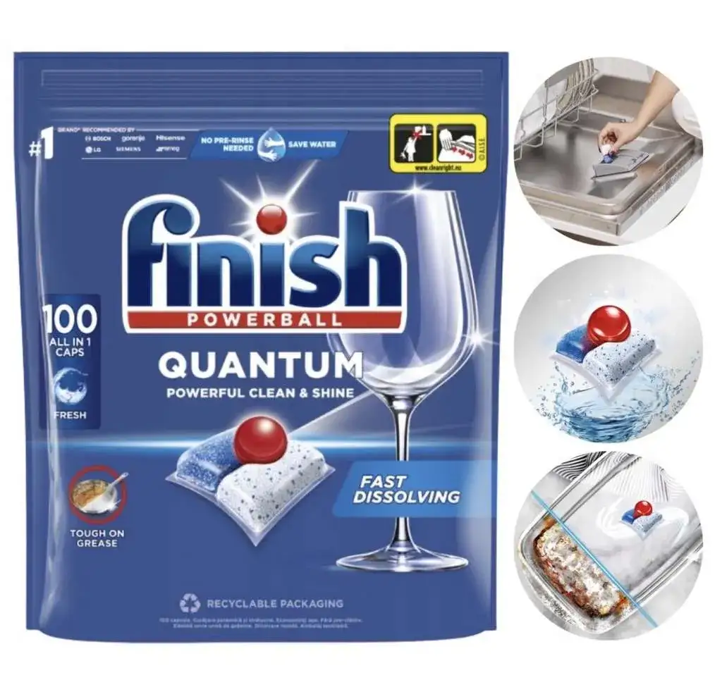 Finish Quantum: Sekrety użycia kapsułek lśniące naczynia bez zacieków!