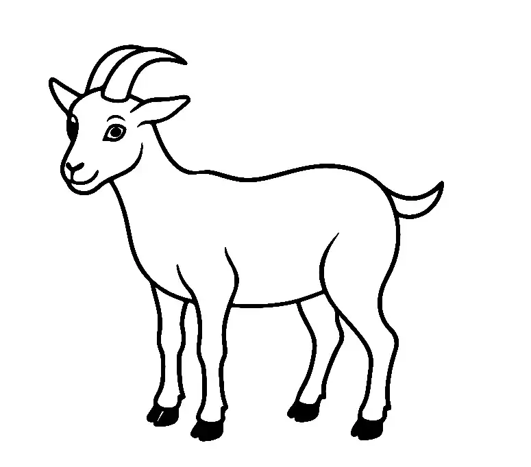 Kolorowanka koza - piękne rysunki do druku dla dzieci i dorosłych