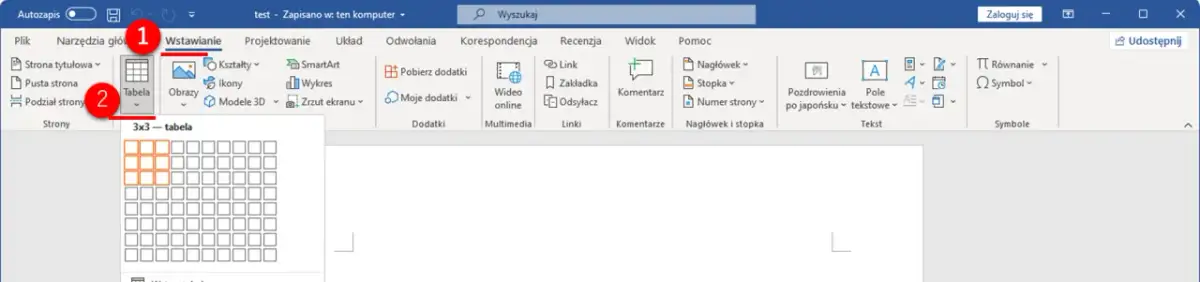 Jak podzielić stronę w Wordzie na 4 części bez zbędnych trudności