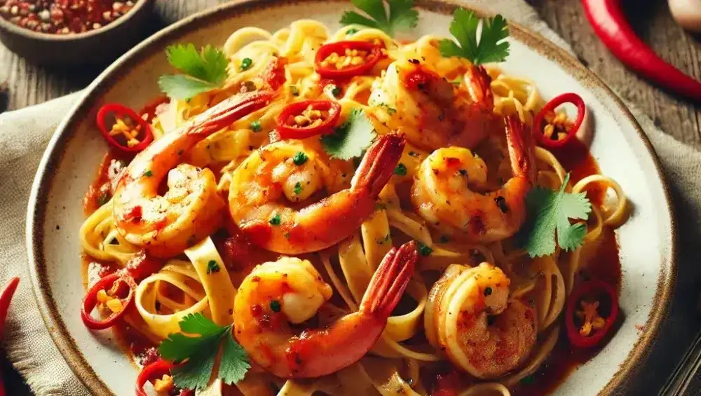 Aromatyczne spaghetti z krewetkami i winem na wyjątkową kolację