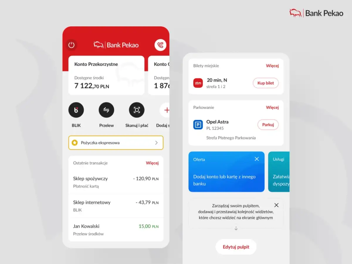 Aplikacja Banku Pekao pokazuje saldo konta, ostatnie transakcje i opcje takie jak przelew. Jak sprawdzić iban pekao sa? Wystarczy zalogować się do aplikacji.