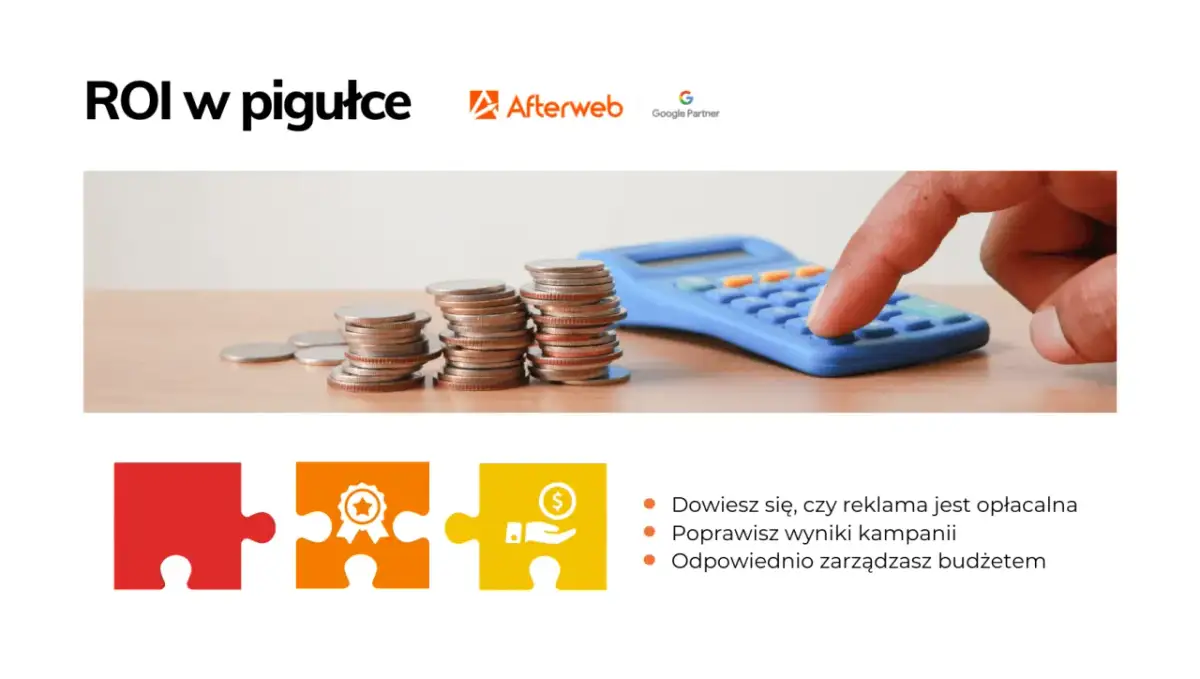 Dowiedz się, jak obliczyć rentowność inwestycji. Stosy monet i kalkulator symbolizują analizę finansową.