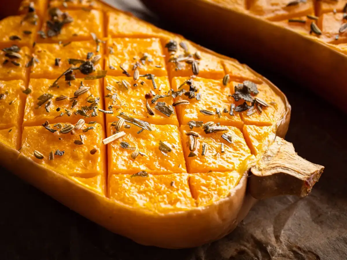 Butternut grillée au four : la recette facile (sans éplucher !)