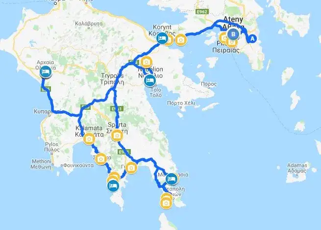 Peloponez: przewodnik po atrakcjach, plan podróży i porady