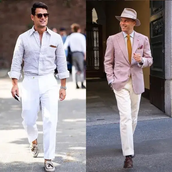 Co pasuje do białych spodni męskich? Idealne stylizacje na każdą okazję