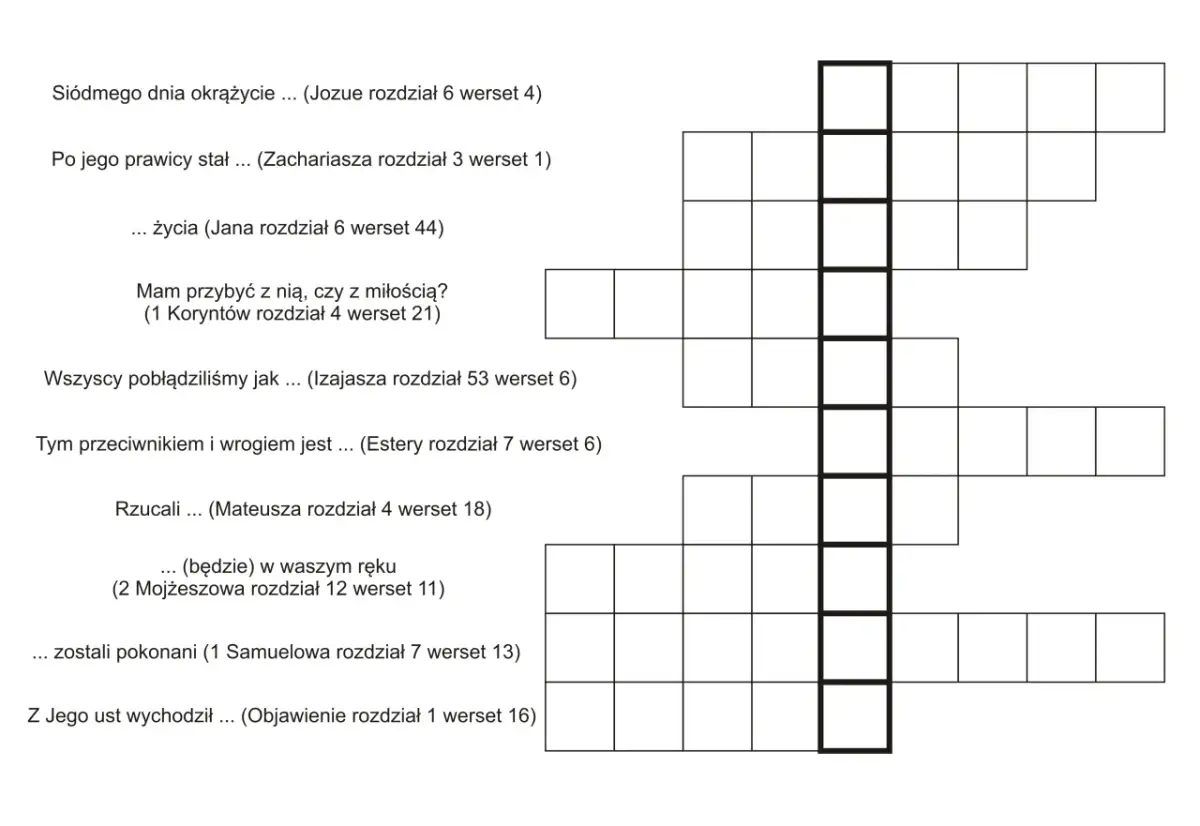 Rozwiązania do krzyżówki: duży rozmiar - 5-literowe hasła i synonimy