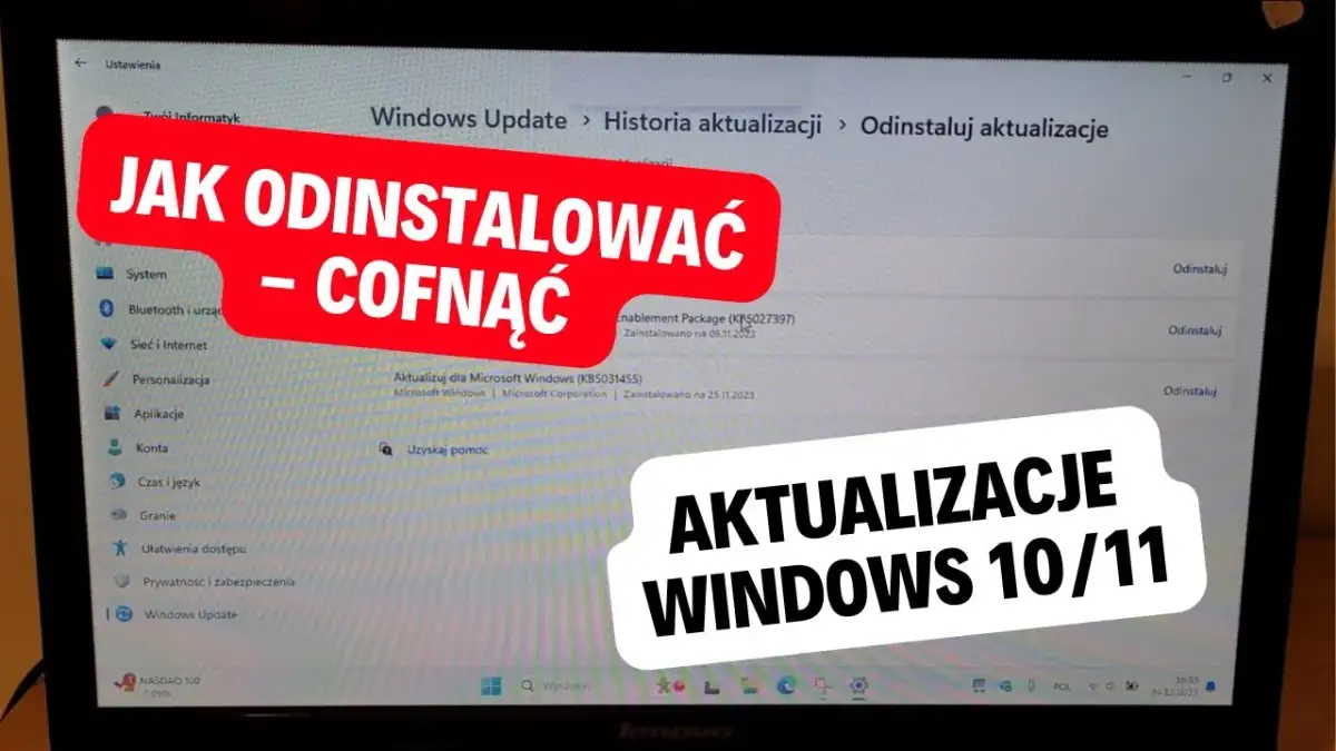 Jak cofnąć aktualizację Windows 10 i naprawić problemy z systemem