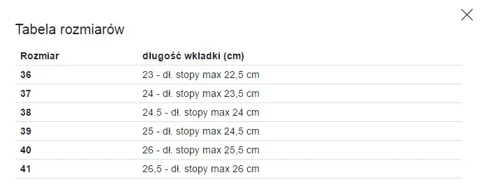 Buty rozmiar 40 damskie ile cm? Odkryj długość wkładki w centymetrach