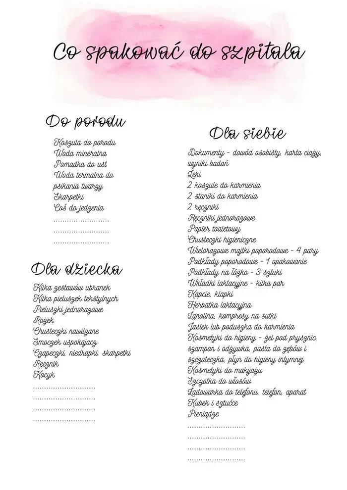 Co zabrać do szpitala na poród w Kaliszu? Lista rzeczy, których nie możesz zapomnieć!